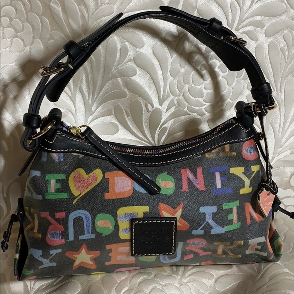 EC Dooney Bourke mini east west slouch black